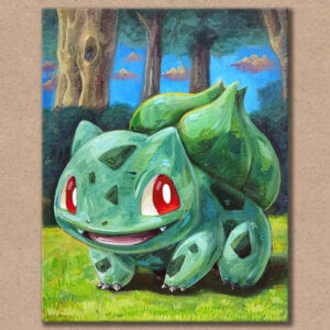 Bulbasaur in a Meadow, 11″x14″