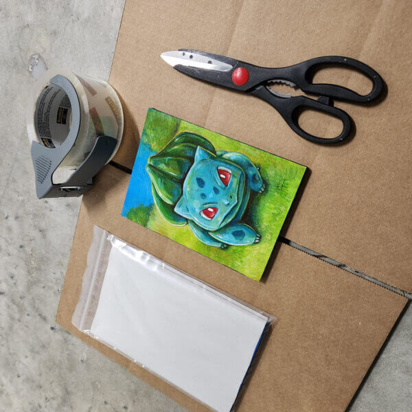 bulbasaur original acrylic painting on wood by matt godwin 5x7 - Buy Art for Sale By Artist - Handmade in South Florida USA