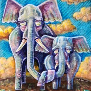 Elephant Painting by Matt Godwin