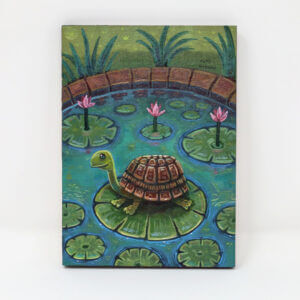 Lily Pad Turtle, 5"x7"