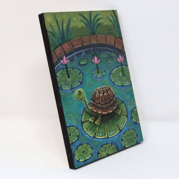 Lily Pad Turtle Painting By Matt Godwin