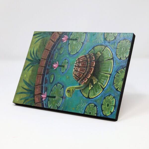 Lily Pad Turtle Painting By Matt Godwin