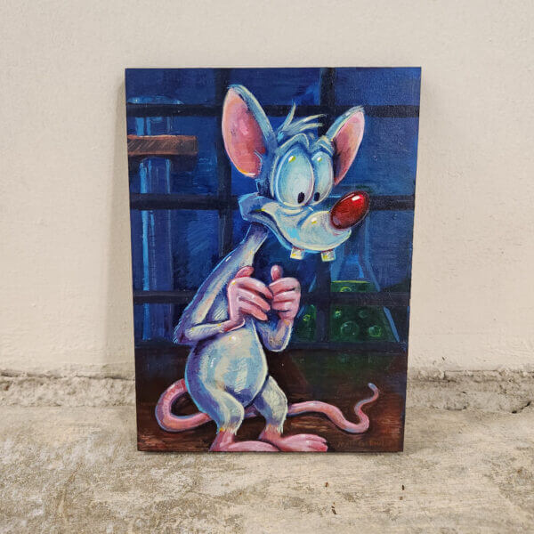 pinky original acrylic painting on wood by matt godwin 5x7 - Buy Art for Sale By Artist - Handmade in South Florida USA