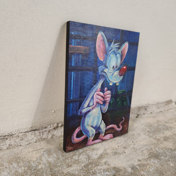 pinky original acrylic painting on wood by matt godwin 5x7 - Buy Art for Sale By Artist - Handmade in South Florida USA