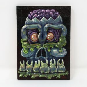 Slime Skull, 5"x7"