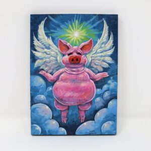 Angel Pig, 5"x7"