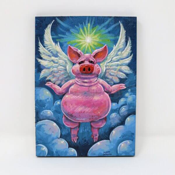 Angel Pig Painting By Matt Godwin