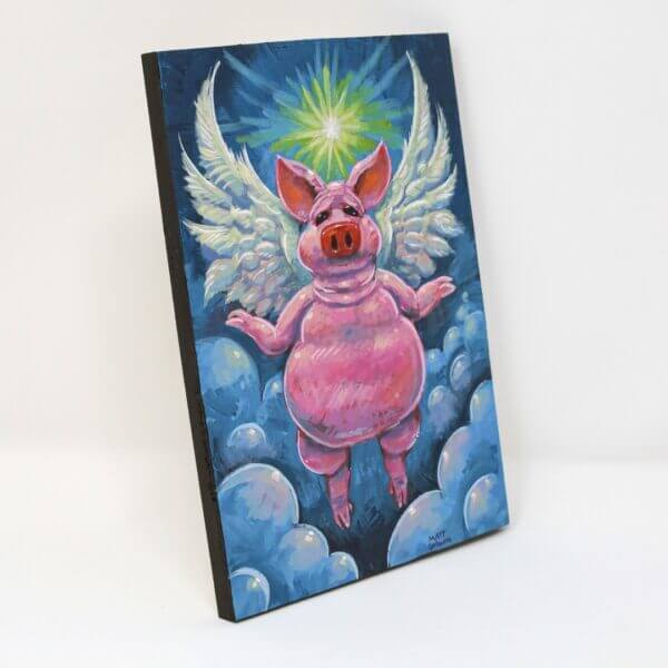 Angel Pig Painting By Matt Godwin