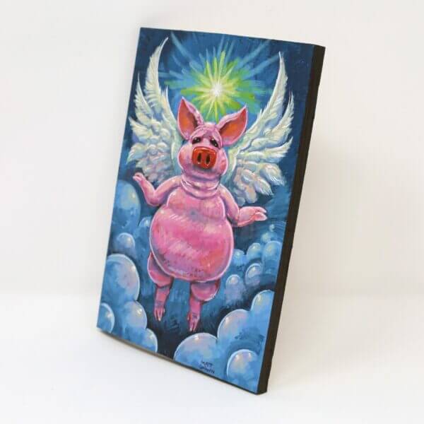 Angel Pig Painting By Matt Godwin