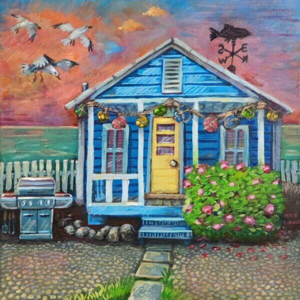 Beach House Painting by Matt Godwin