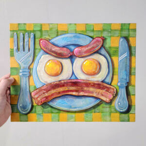 Breakfast Face, 11"x14"