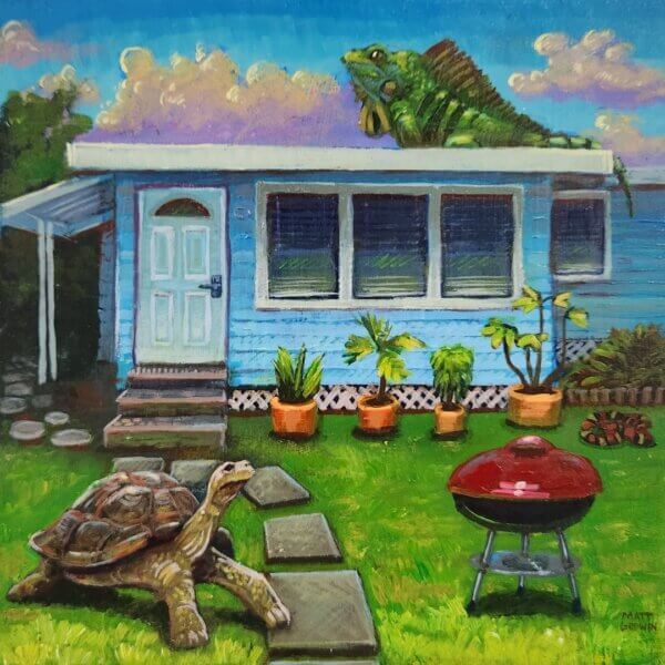 Doublewide with Tortoise Painting by Matt Godwin