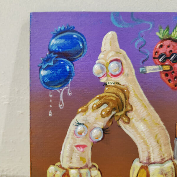 Peanut butter banana painting original one of a kind hand painted art by Matt Godwin_7