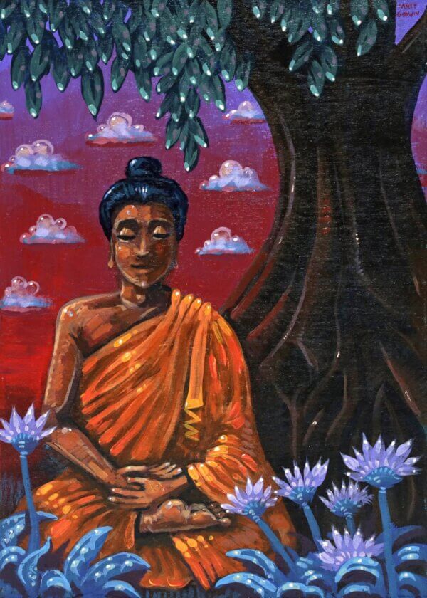 Twilight Buddha Painting By Matt Godwin