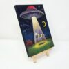 Alien UFO Abducts Cow, 5"x7" - Image 5
