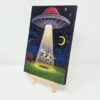 Alien UFO Abducts Cow, 5"x7" - Image 6