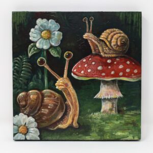 Mushroom Snails, 8"x8"