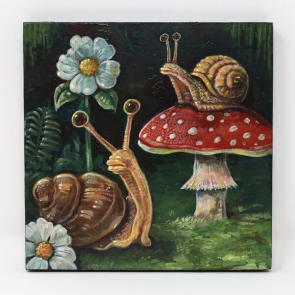 Mushroom Snails Painting By Matt Godwin