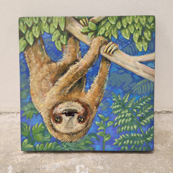 Sloth painting original acrylic art by Florida Artist Matt Godwin