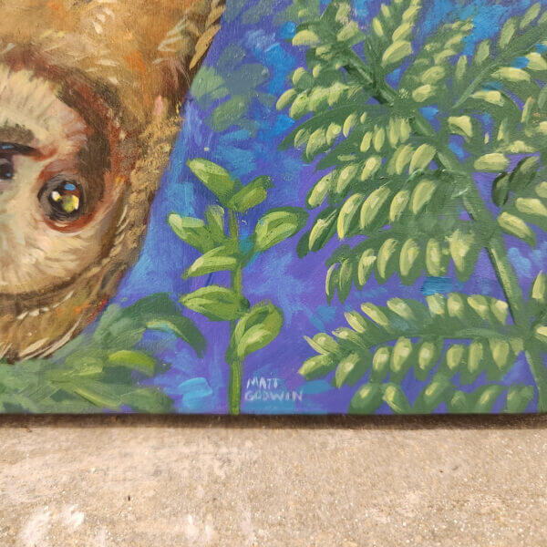 Sloth painting original acrylic art by Florida Artist Matt Godwin