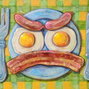 Breakfast Face Painting by Matt Godwin