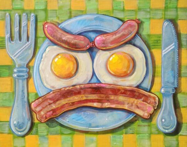 Breakfast Face Painting by Matt Godwin