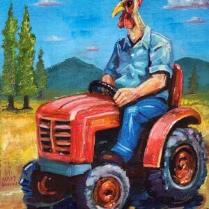 Chicken Farmer Painting by Matt Godwin