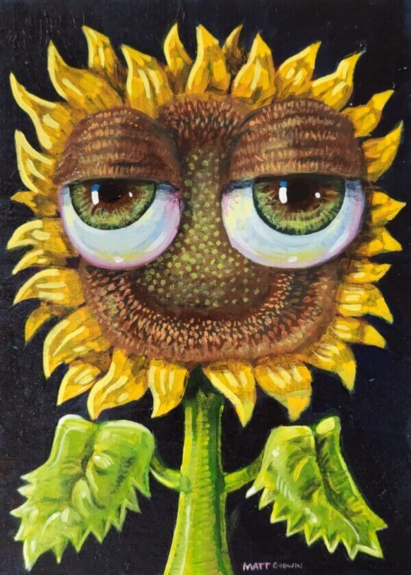 Flower with Face Painting by Matt Godwin