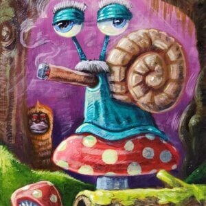 Groucho Snail Painting by Matt Godwin