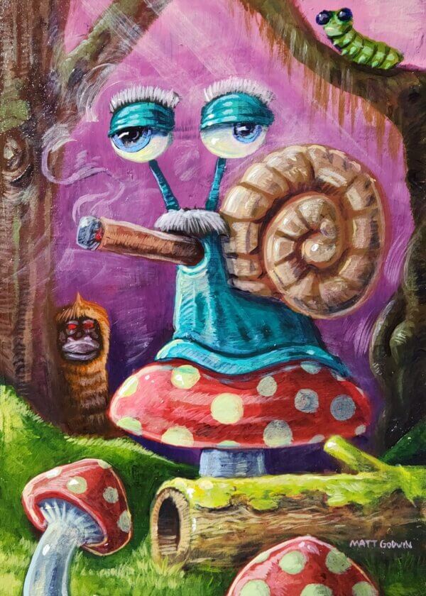 Groucho Snail Painting by Matt Godwin