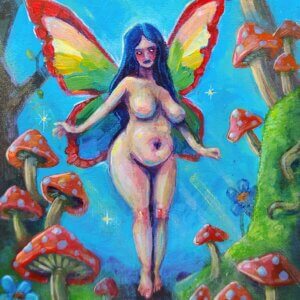 Mushroom Fairy Painting by Matt Godwin