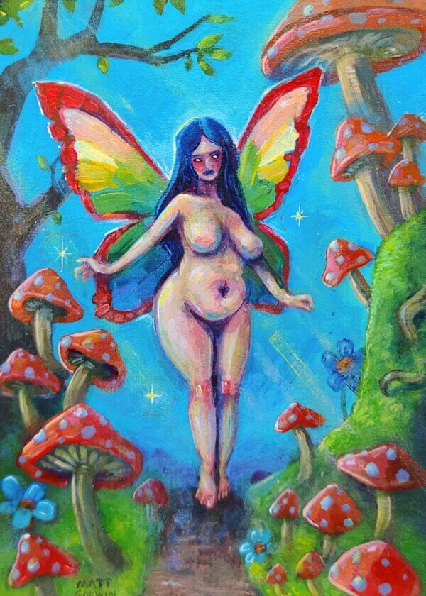 Mushroom Fairy Painting by Matt Godwin