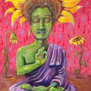 Plant Buddha Painting by Matt Godwin