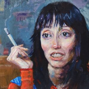 Shelley Duvall Portrait Painting by Matt Godwin