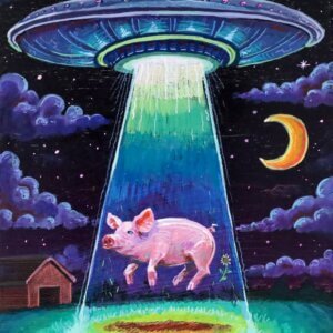 UFO Abducts Pig (Roswell)