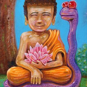 Young Buddha Painting by Matt Godwin