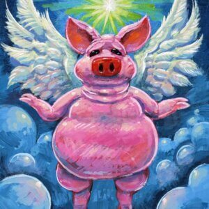 Angel Pig Artwork by Matt Godwin