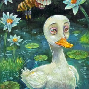 Duck With Bee Friend Artwork by Matt Godwin