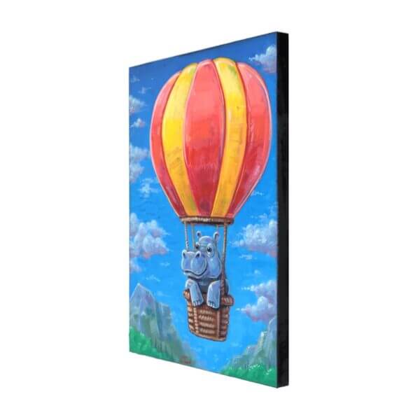 Hot Air Balloon Hippo Painting By Matt Godwin