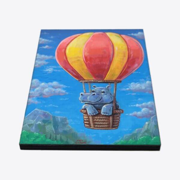 Hot Air Balloon Hippo Painting By Matt Godwin