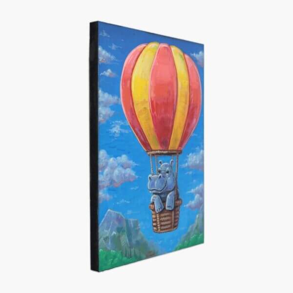 Hot Air Balloon Hippo Painting By Matt Godwin