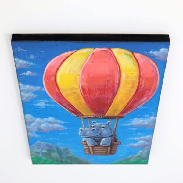 Hot Air Balloon Hippo Painting By Matt Godwin