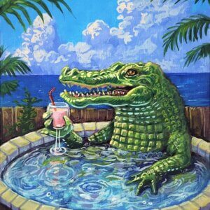 Hot Tub Gator Artwork by Matt Godwin