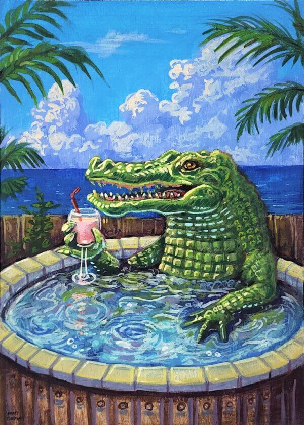 Hot Tub Gator Artwork by Matt Godwin