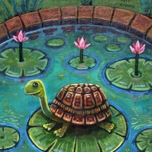 Lily Pad Turtle Artwork by Matt Godwin