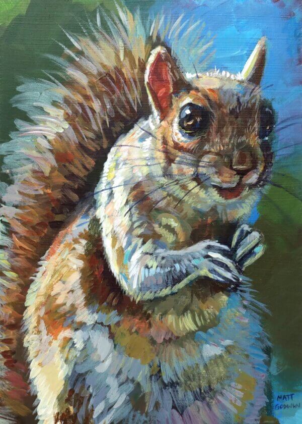 Squirrel Painting 2 Artwork by Matt Godwin