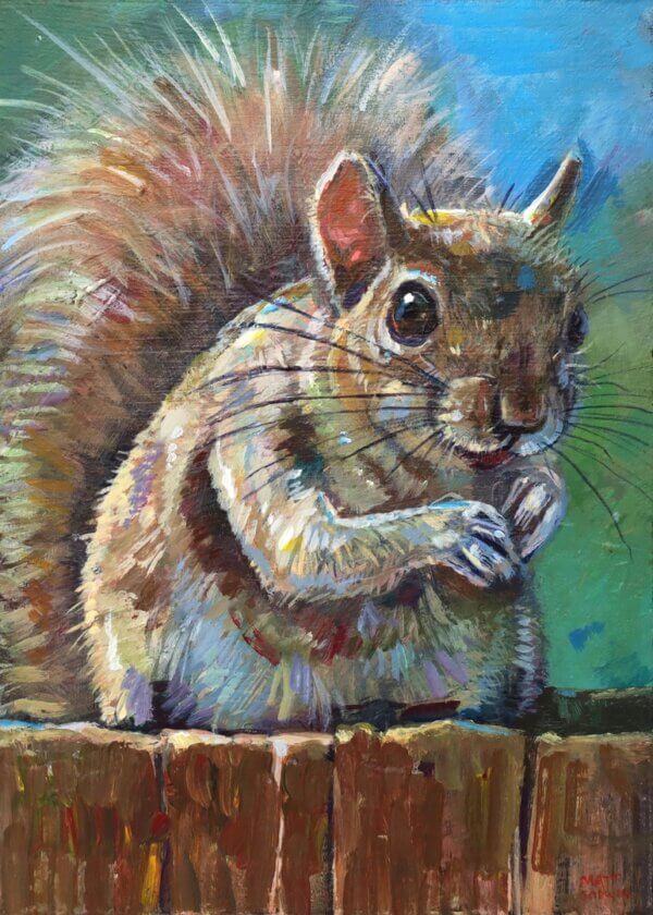 Squirrel Painting Artwork by Matt Godwin