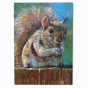 Squirrel Painting, 5"x7"