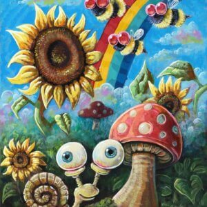 A Snail In The Garden On A Nice Day Painting By Matt Godwin