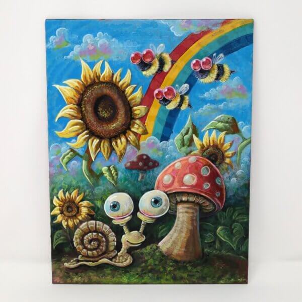 A Snail In The Garden On A Nice Day Painting By Matt Godwin